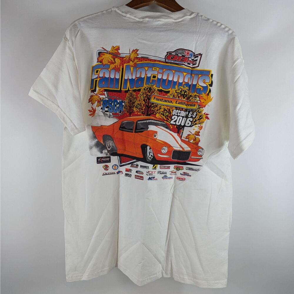 Vintage 2006 Mens Drag Racing L T-Shirt OB Inc Fall Nationals PSCA Fontana Cali - Picture 2 of 7